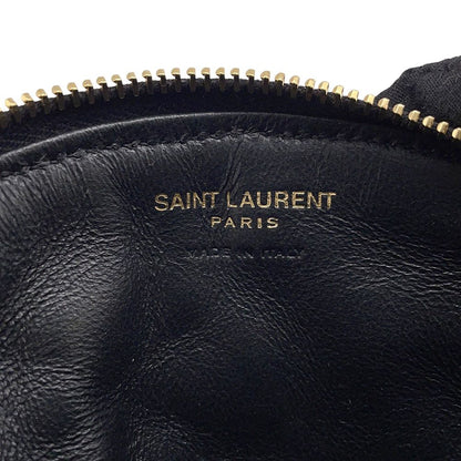 Saint Laurent Paris Coin Case Sad Lambskin Wallet Black — view 7