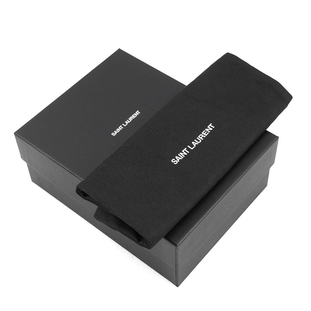 Saint Laurent Paris Coin Case Sad Lambskin Wallet Black — view 8