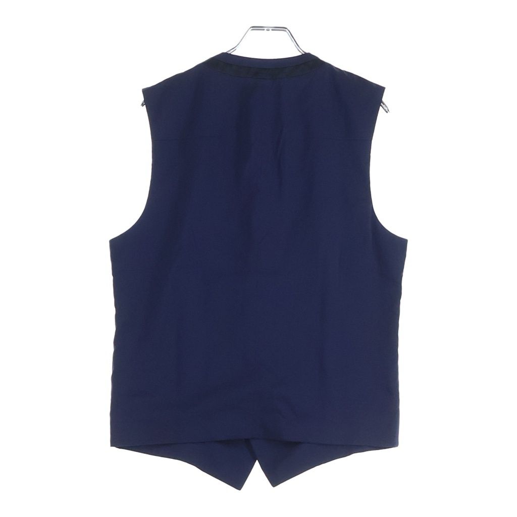 Dior Homme Satin Line Contrast Color Gilet Vest Navy — view 2