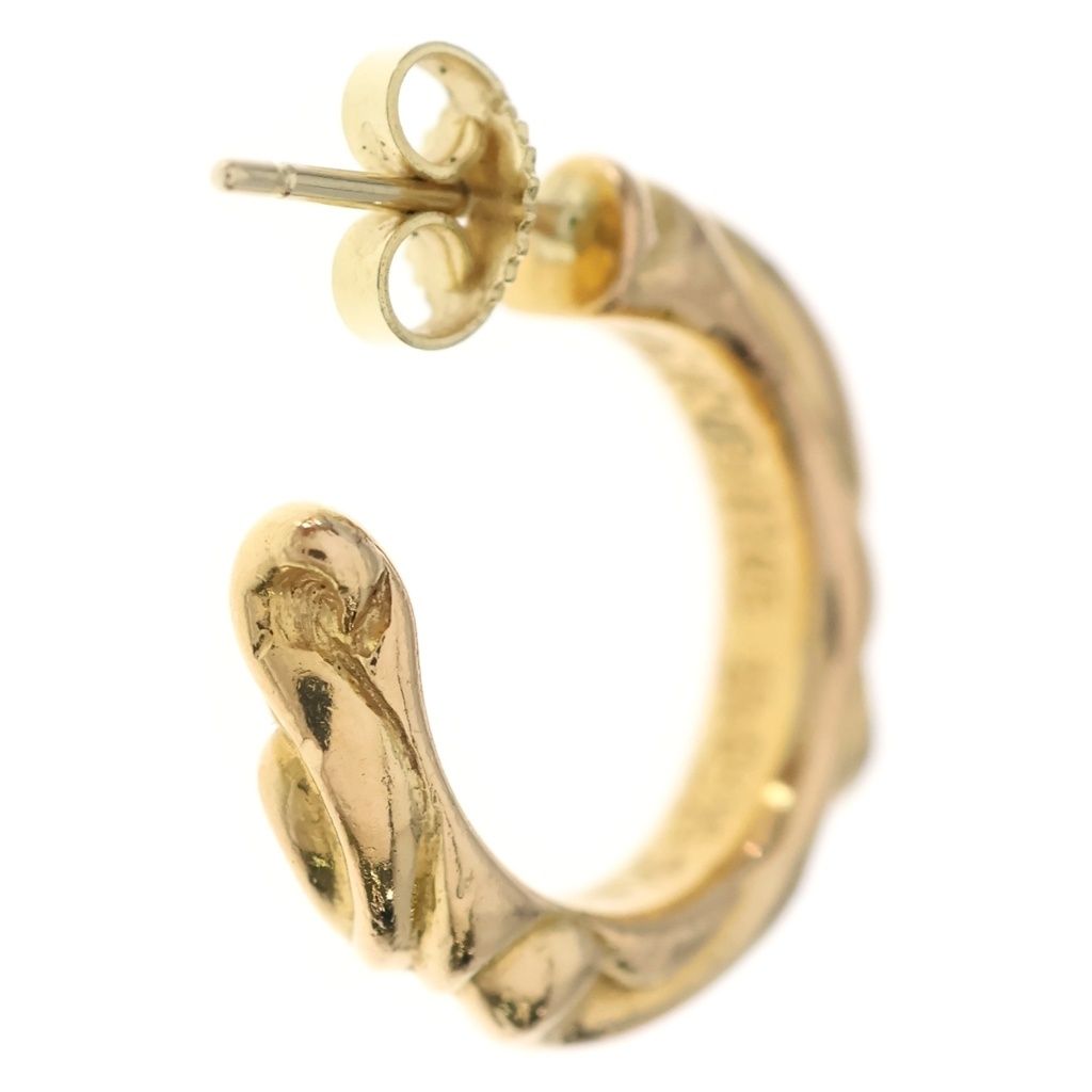 Chrome Hearts 22K Hoop Scrool Scroll Earrings Gold — view 2