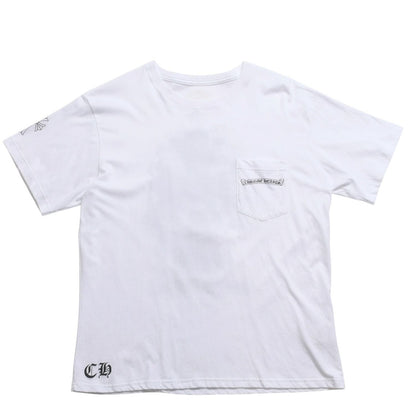 Chrome Hearts Cemetery Big Cross T-Shirt CH Scroll Label CH Logo White