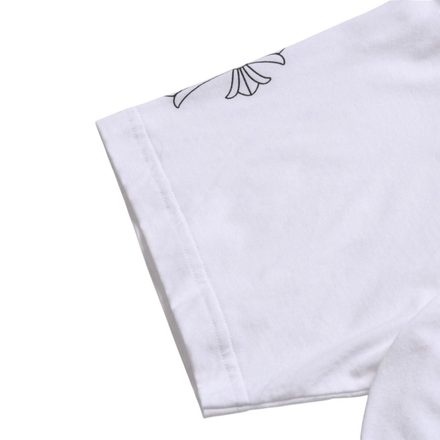 Chrome Hearts Cemetery Big Cross T-Shirt CH Scroll Label CH Logo White — view 5