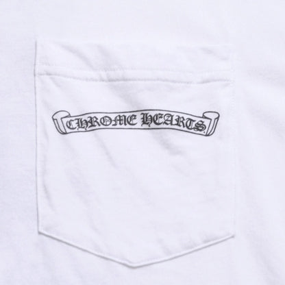 Chrome Hearts Cemetery Big Cross T-Shirt CH Scroll Label CH Logo White — view 7