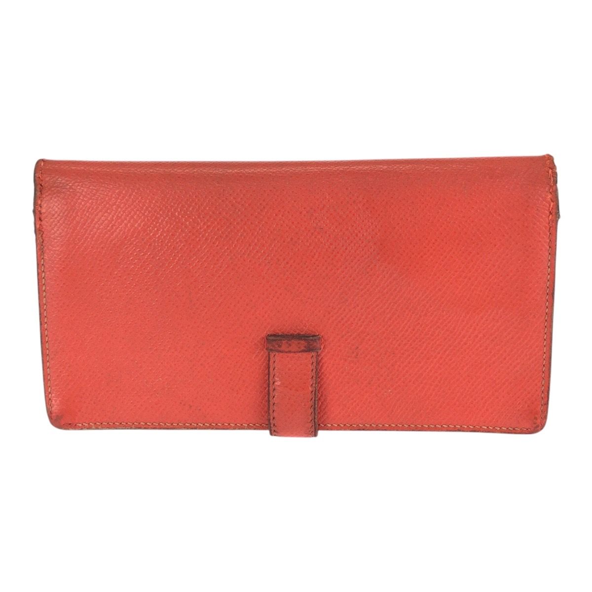Hermes Bearn Soufflet Orange Field Gold Veau Epsom Wallet — view 2