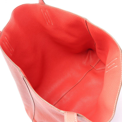 Hermes Tote Bag Double Sens 45 Bougainvillea le Juduse Leather — view 3