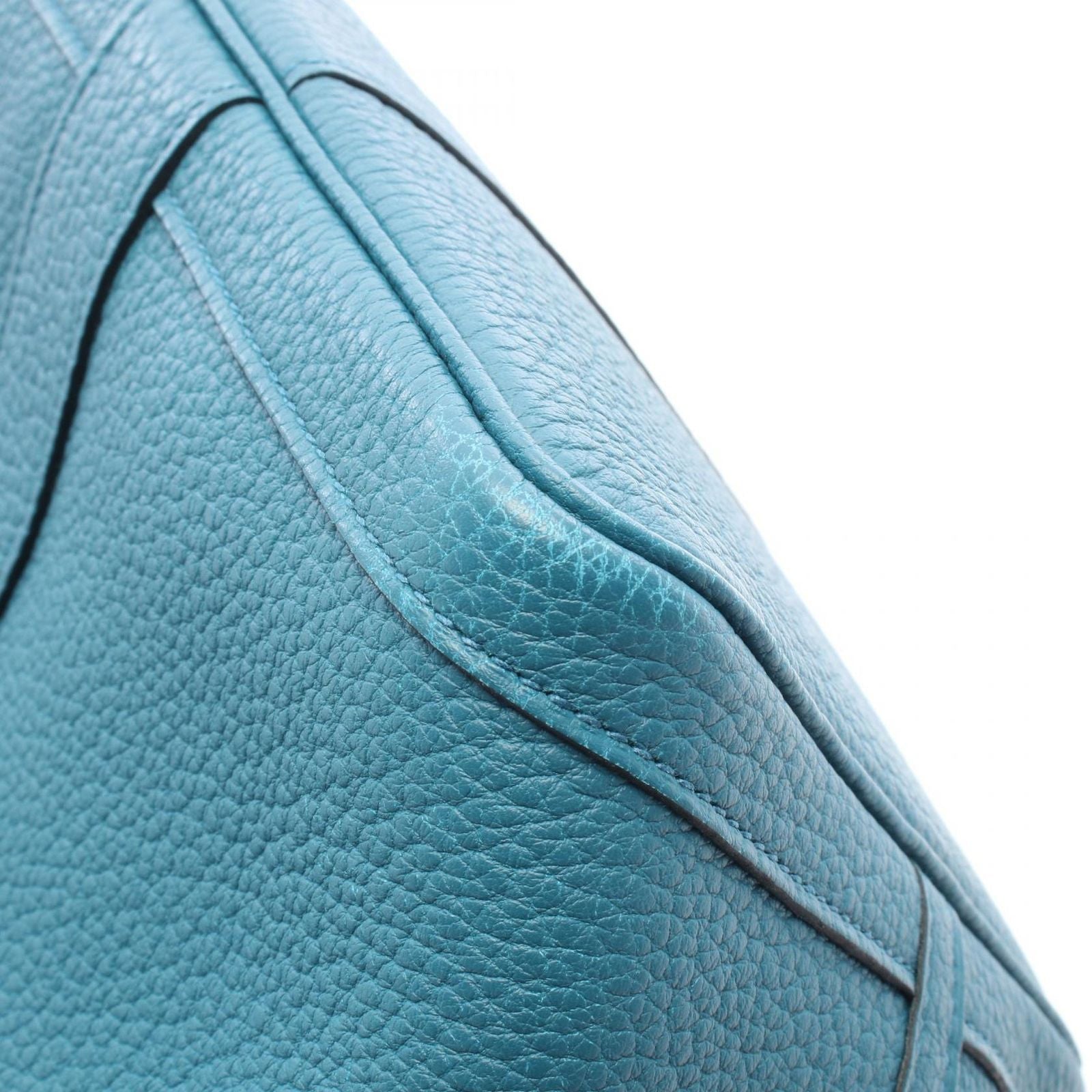 Hermes Tote Bag Garden Party PM Cobalt Leather — view 8