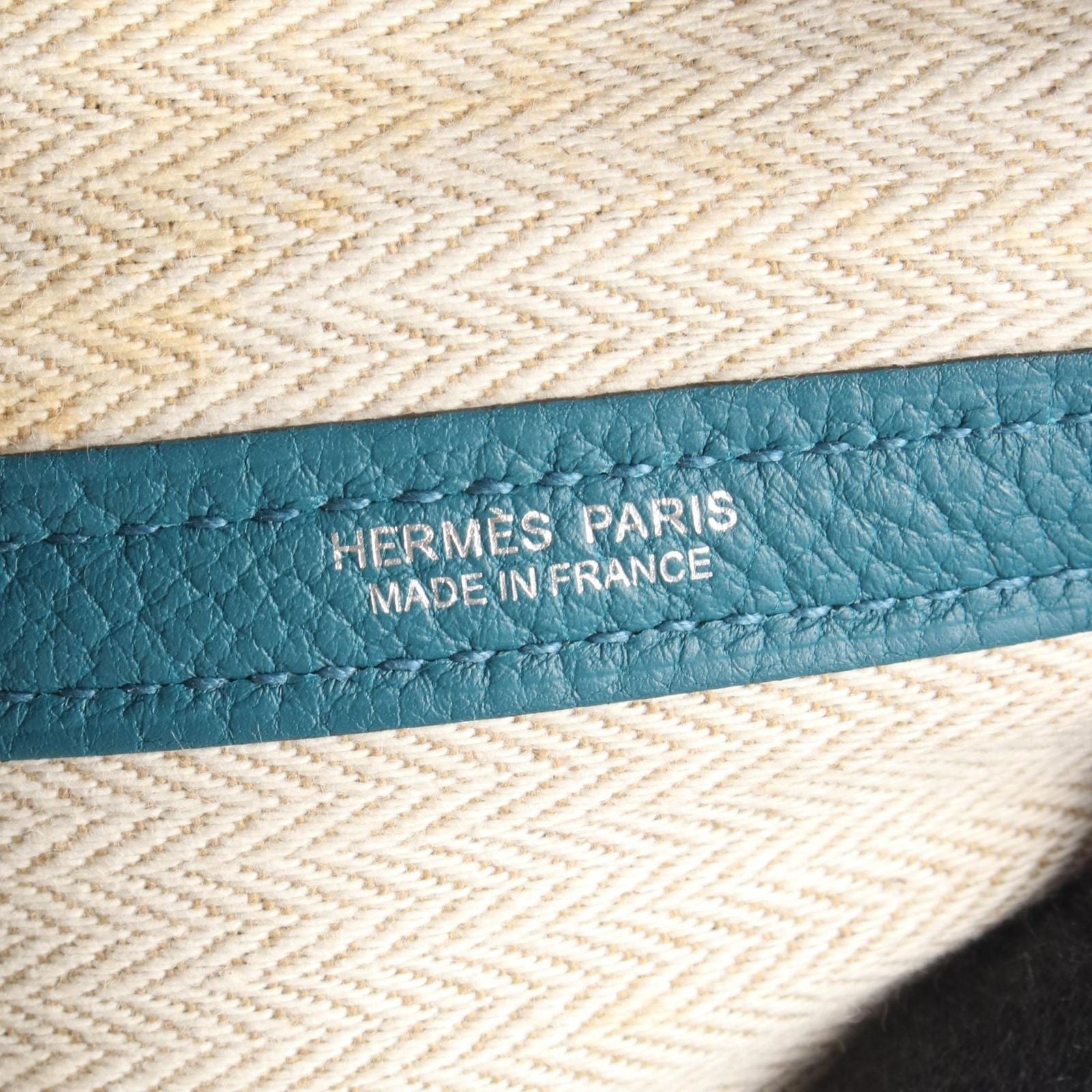 Hermes Tote Bag Garden Party PM Cobalt Leather — view 4