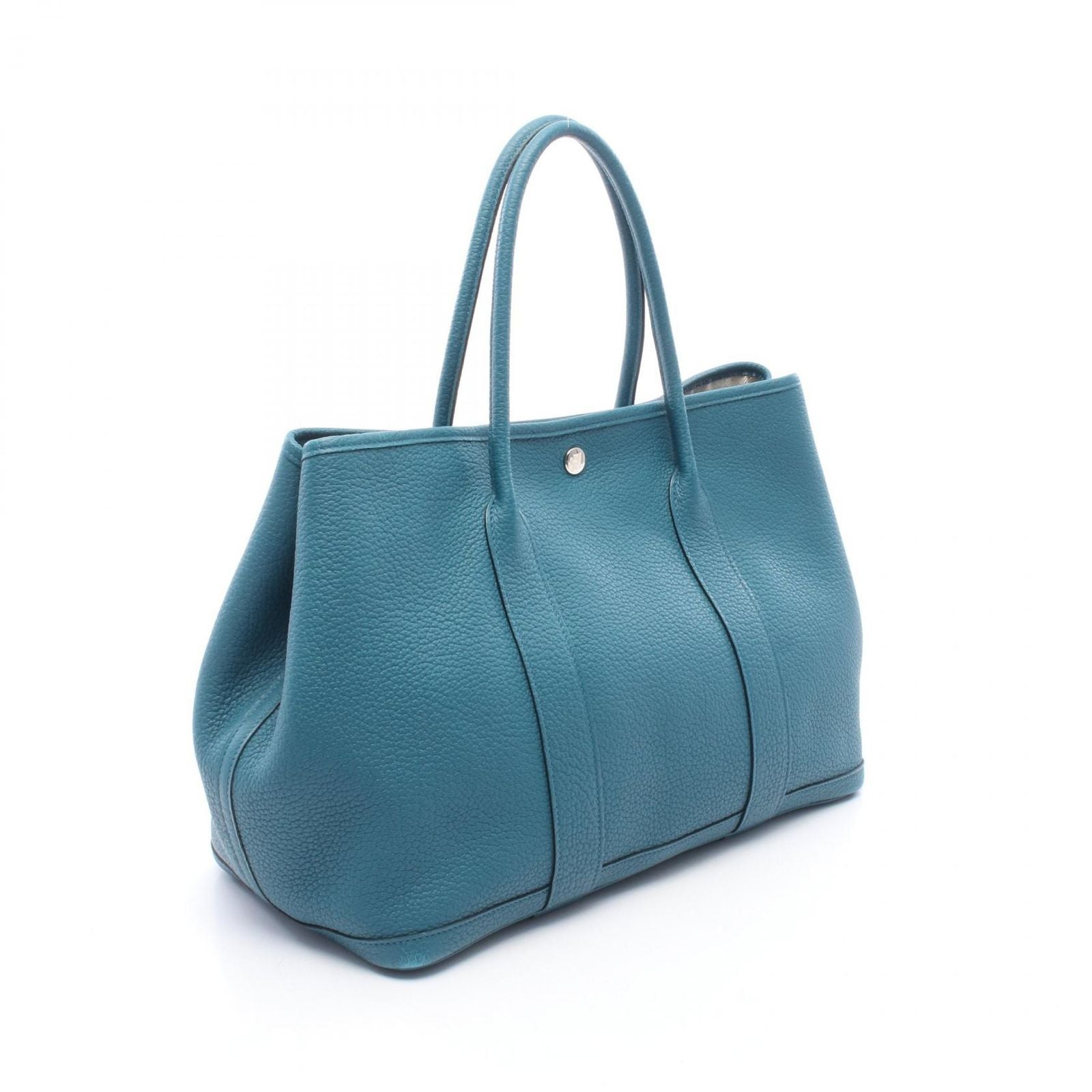 Hermes Tote Bag Garden Party PM Cobalt Leather — view 2