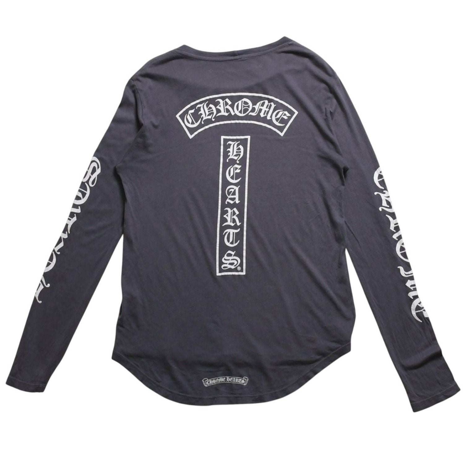 Chrome Hearts Long Sleeve Top Gray Horseshoe Logo Scroll Label — view 2