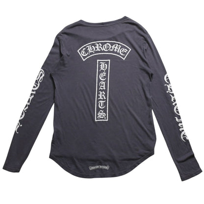 Chrome Hearts Long Sleeve Top Gray Horseshoe Logo Scroll Label — view 2