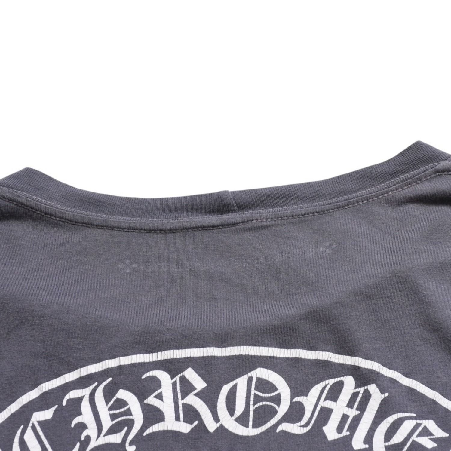 Chrome Hearts Long Sleeve Top Gray Horseshoe Logo Scroll Label — view 8