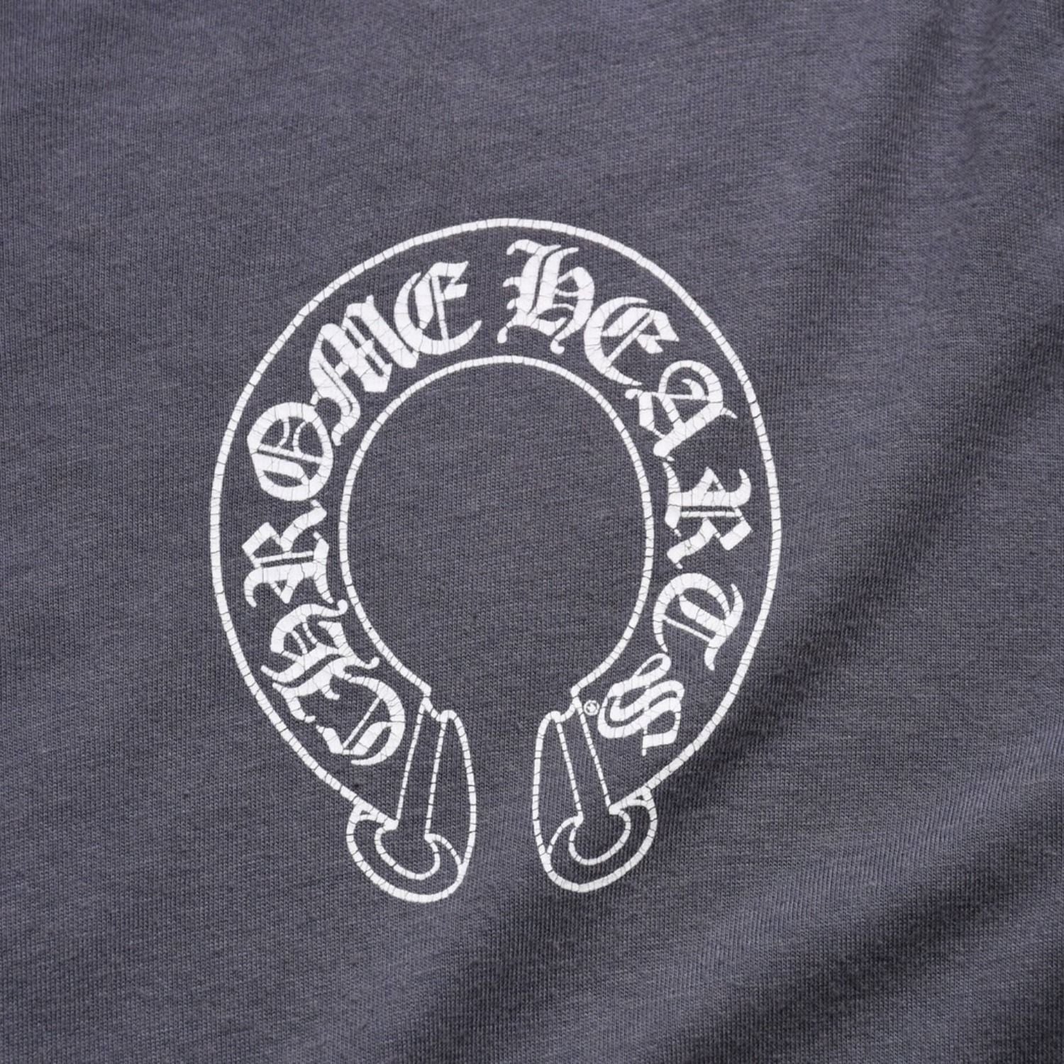Chrome Hearts Long Sleeve Top Gray Horseshoe Logo Scroll Label — view 7