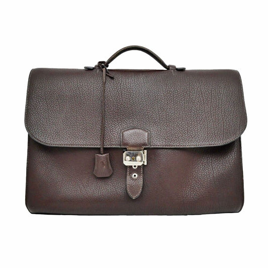 Hermes Sac A Depeches 41 Tote Bag Brown Construction Togo Business