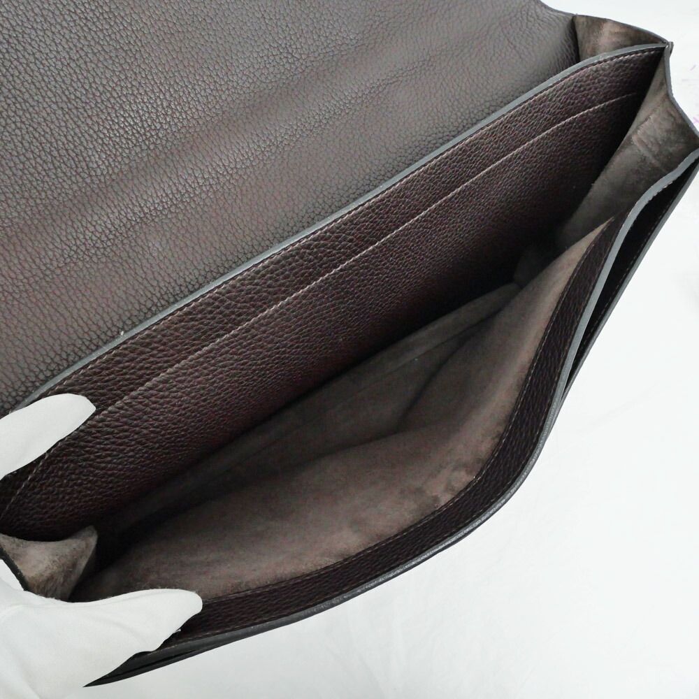 Hermes Sac A Depeches 41 Tote Bag Brown Construction Togo Business — view 5