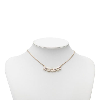 Chanel Heart CC Logo Necklace Gold Plated Rhinestone Bijuu — view 5