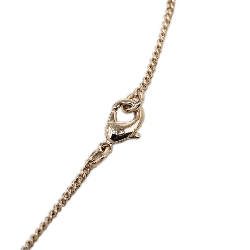 Chanel Heart CC Logo Necklace Gold Plated Rhinestone Bijuu — view 4