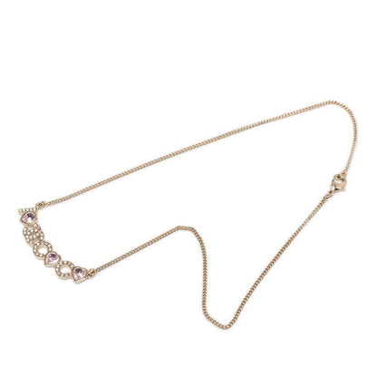 Chanel Heart CC Logo Necklace Gold Plated Rhinestone Bijuu — view 3