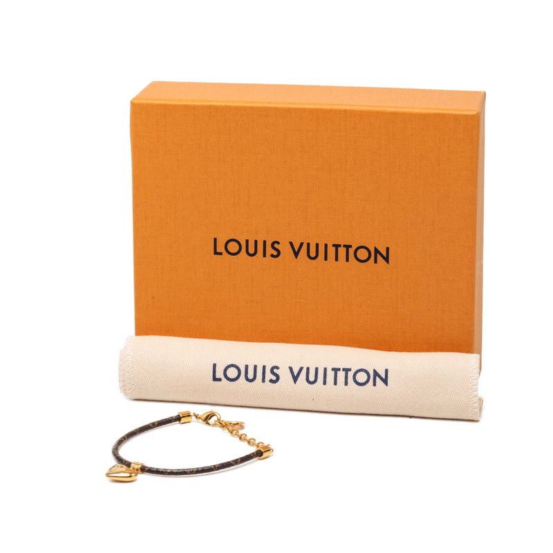 Louis Vuitton Monogram Bracelet Blooming Heart Brown Plated — view 6