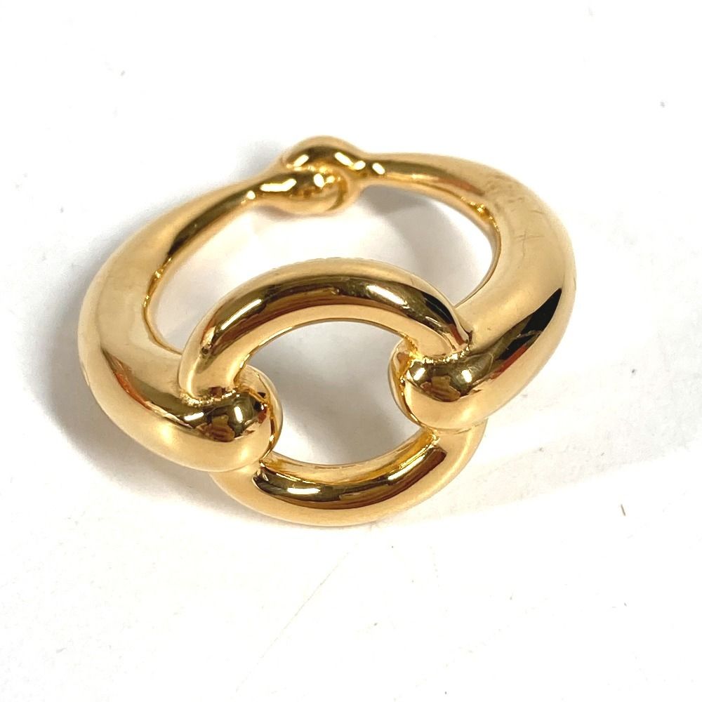 Hermes Scarf Ring Metal Gold