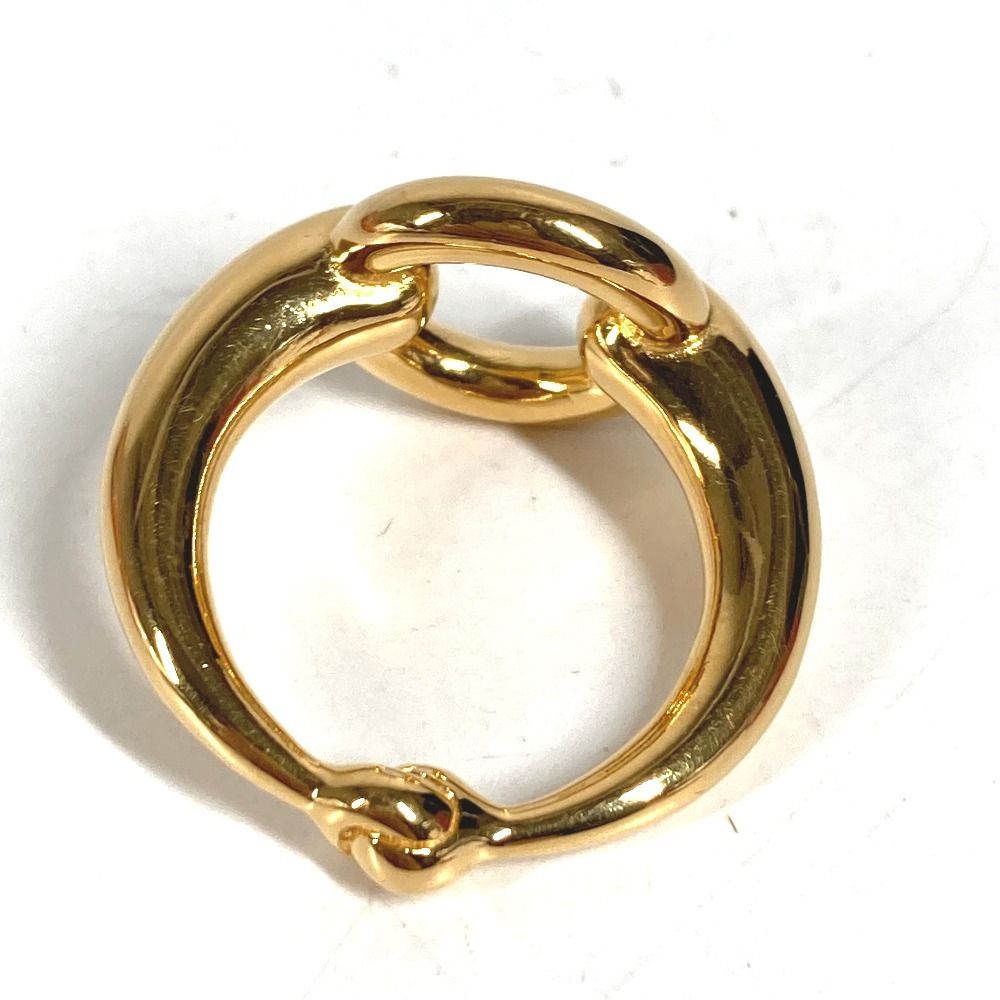 Hermes Scarf Ring Metal Gold — view 4