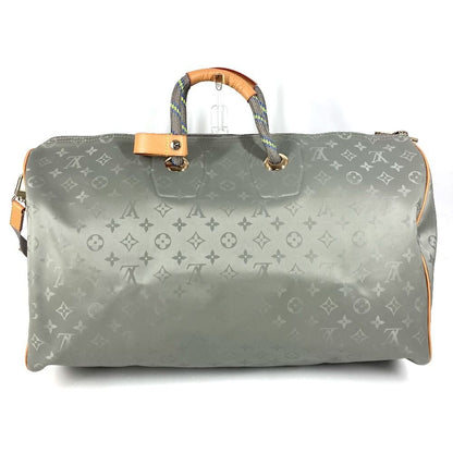 Louis Vuitton Boston Bag Keepall Bandouliere 50 Leather Canvas Gray — view 2