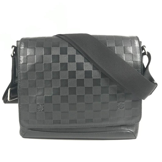 Louis Vuitton Shoulder Bag District PM Damier Infini Leather Onyx Black