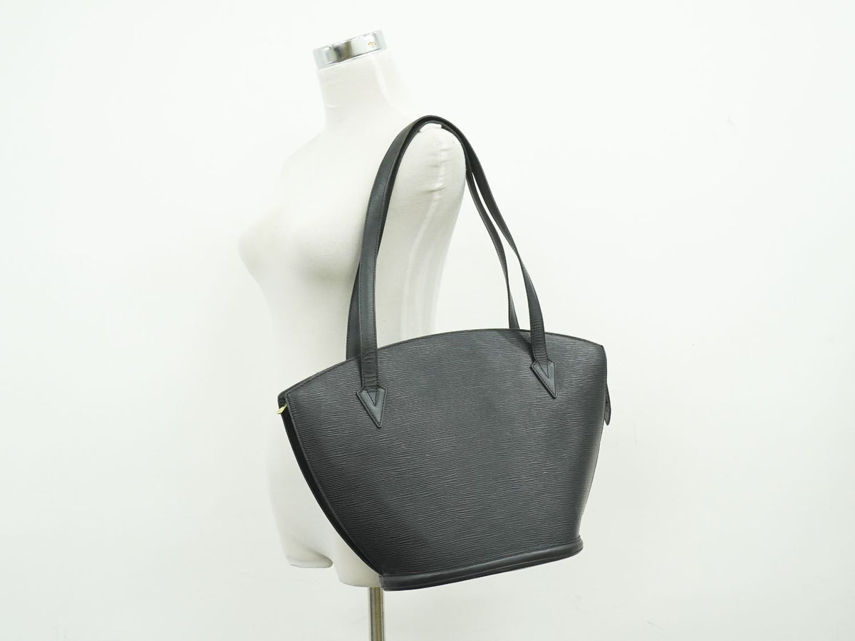 Louis Vuitton LV Saint Jacques Shopping Epi Leather Shoulder Bag Tote Black — view 6