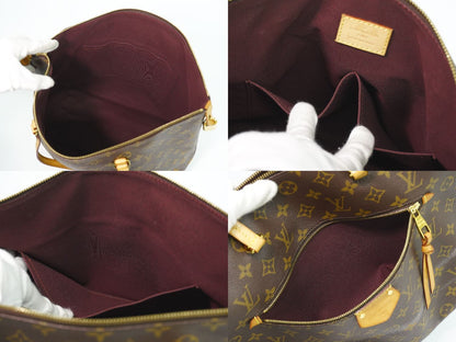 Louis Vuitton LV Jena MM Monogram Tote Shoulder Bag Brown Iena — view 8