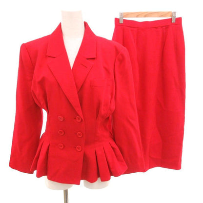 Dior Vintage Set Suit Jacket Skirt Peplum Ruffle 9