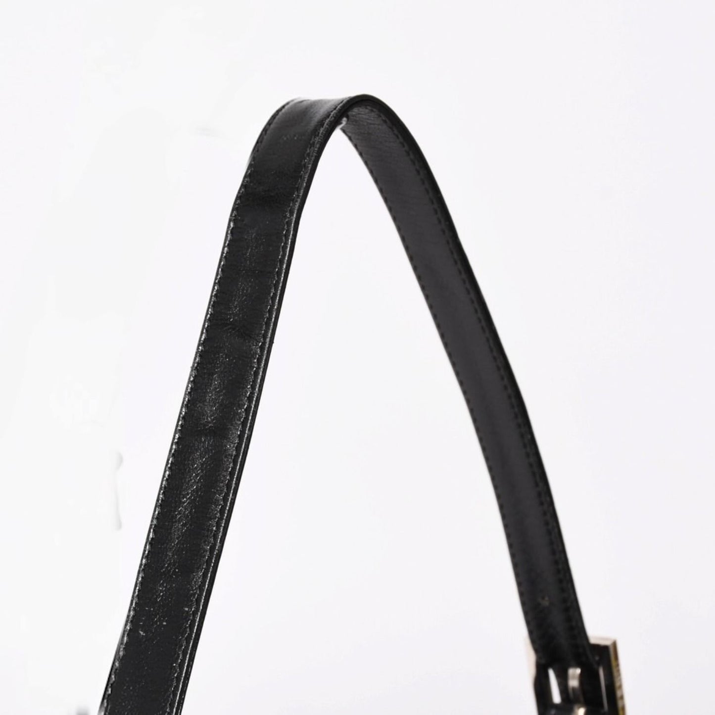 Fendi Mamma Baguette Handbag Cotton Jersey Black Silver — view 6