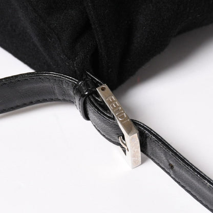 Fendi Mamma Baguette Handbag Cotton Jersey Black Silver — view 7