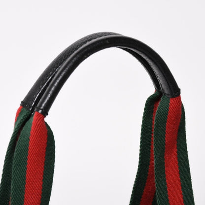 Gucci Sherry Line Hand Bag Handbag GG Canvas Black — view 4