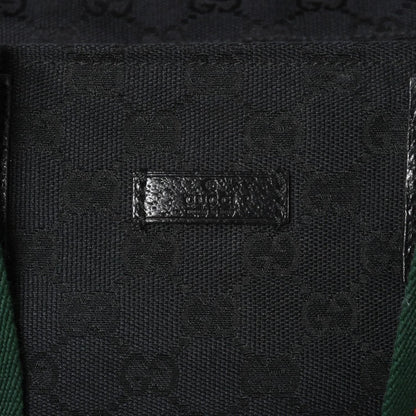 Gucci Sherry Line Hand Bag Handbag GG Canvas Black — view 7