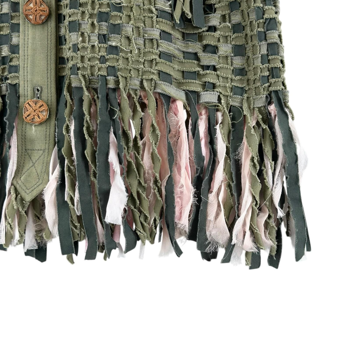 Chanel AW Military Jacket Cotton Khaki Coco Buttons 36 — view 6