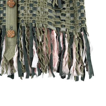 Chanel AW Military Jacket Cotton Khaki Coco Buttons 36 — view 6