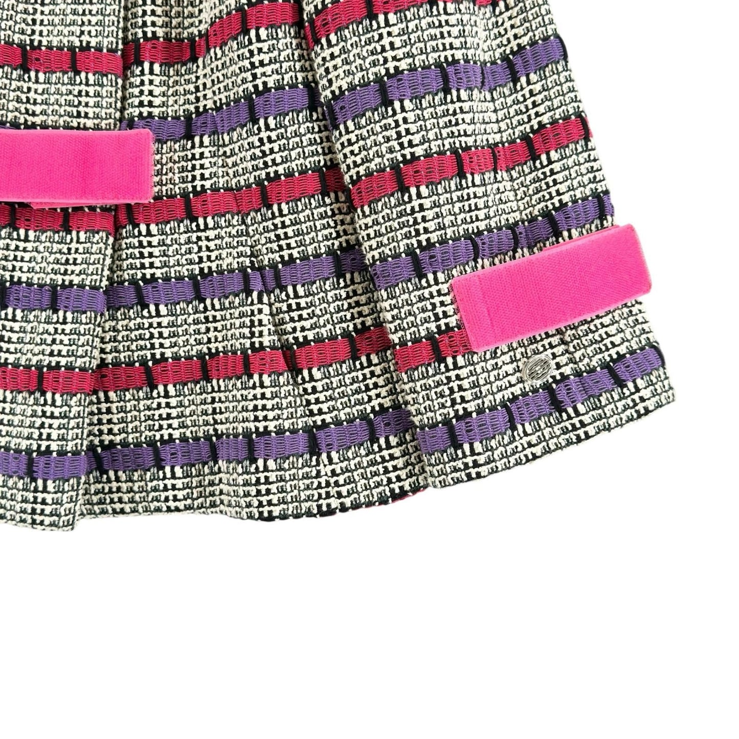 Chanel Border AW Collarless Jacket Cotton Multicolor 34 — view 5