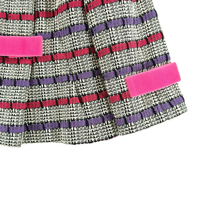 Chanel Border AW Collarless Jacket Cotton Multicolor 34 — view 5