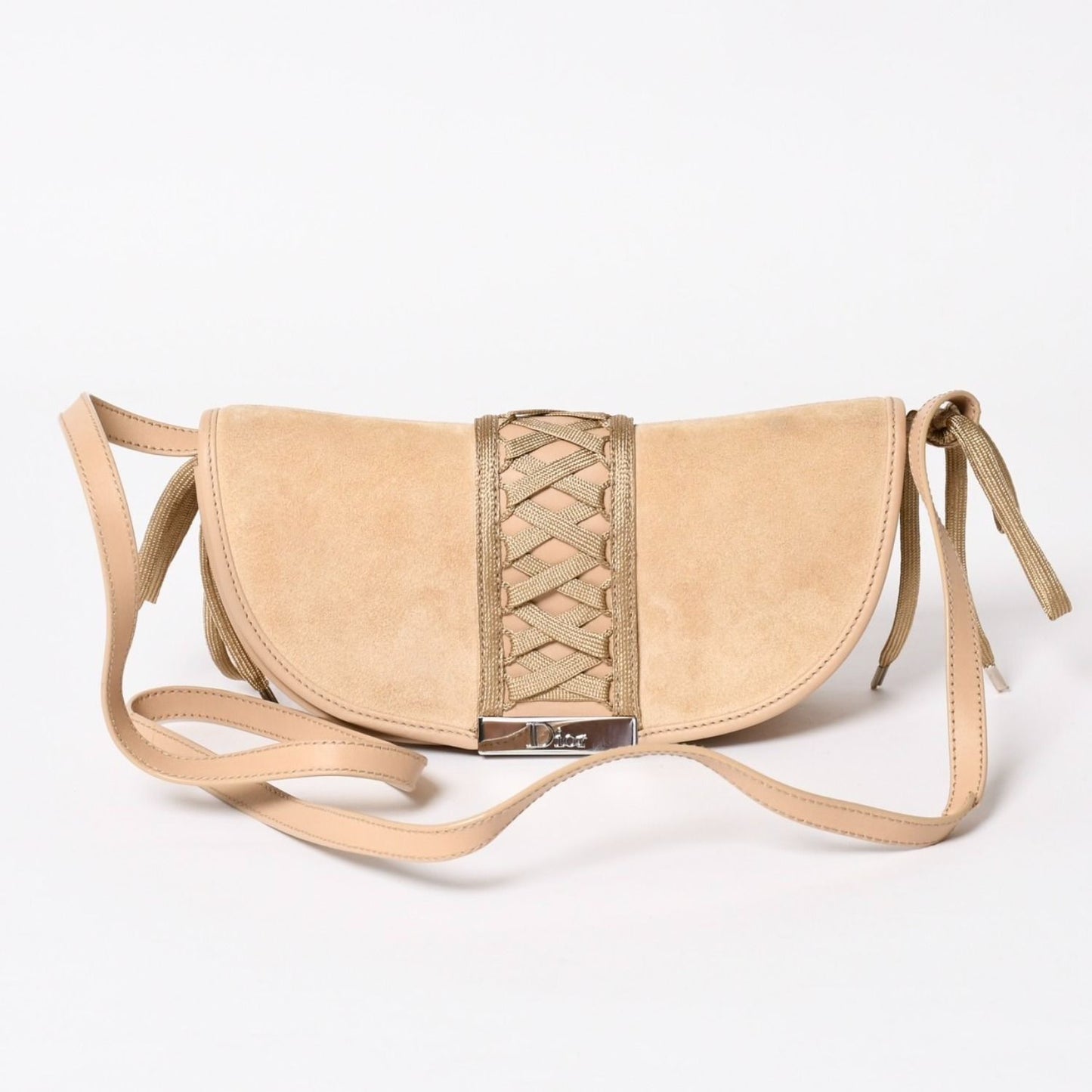 Dior Shoulder Bag Beige Silver