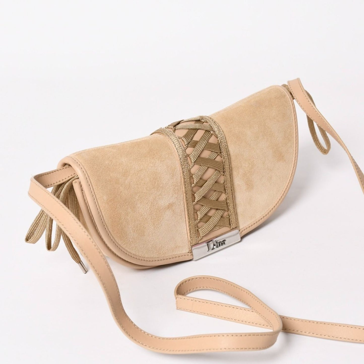 Dior Shoulder Bag Beige Silver — view 3