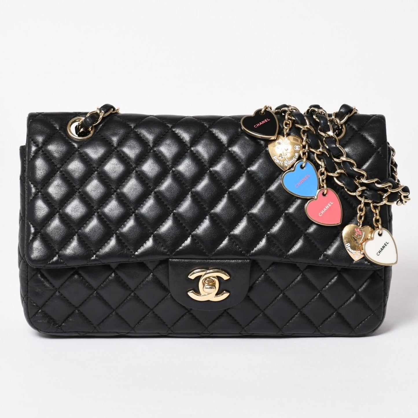 Chanel Quilted 25 Chain Shoulder Bag Valentine's Day Limited CC Logo Lambskin