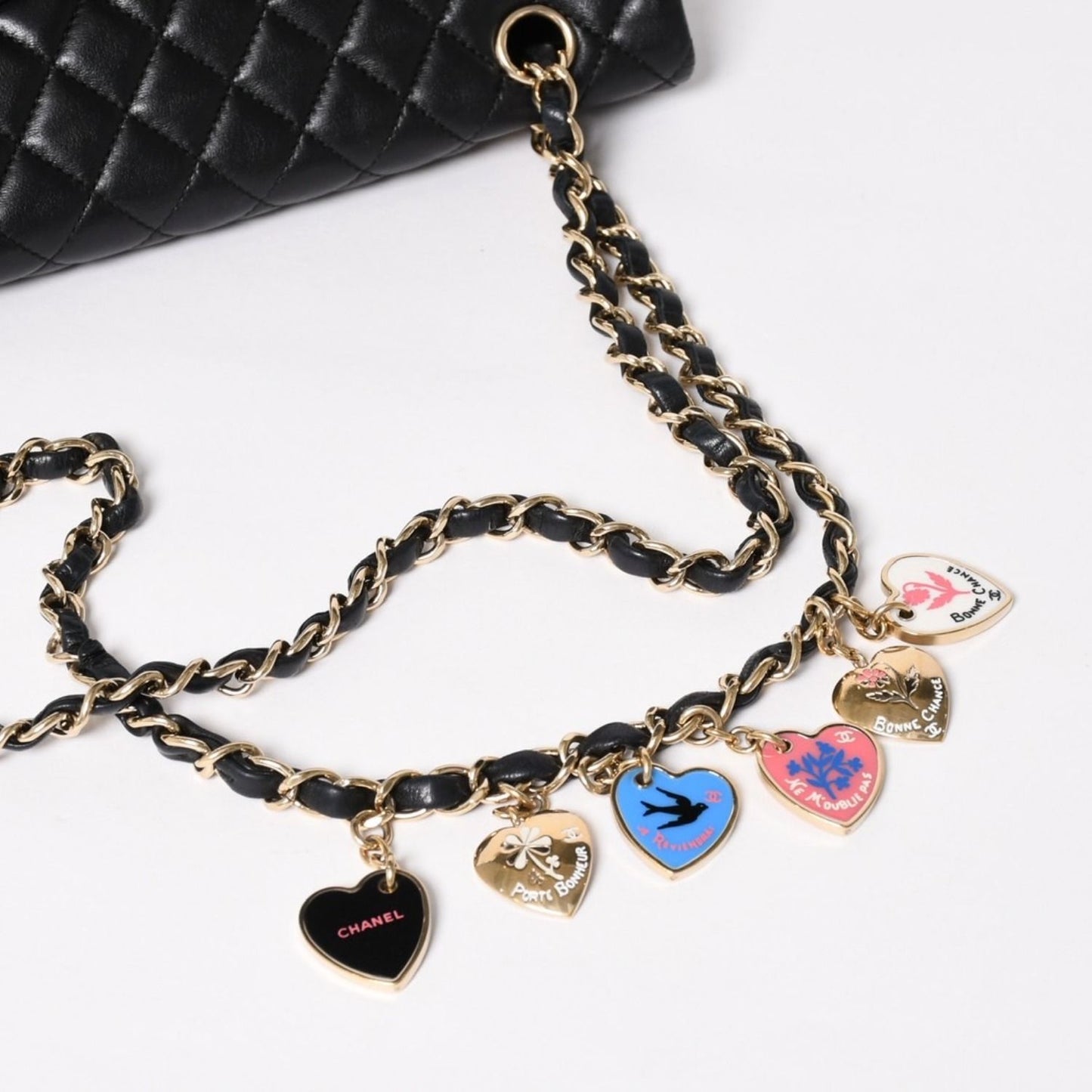 Chanel Quilted 25 Chain Shoulder Bag Valentine's Day Limited CC Logo Lambskin — view 5