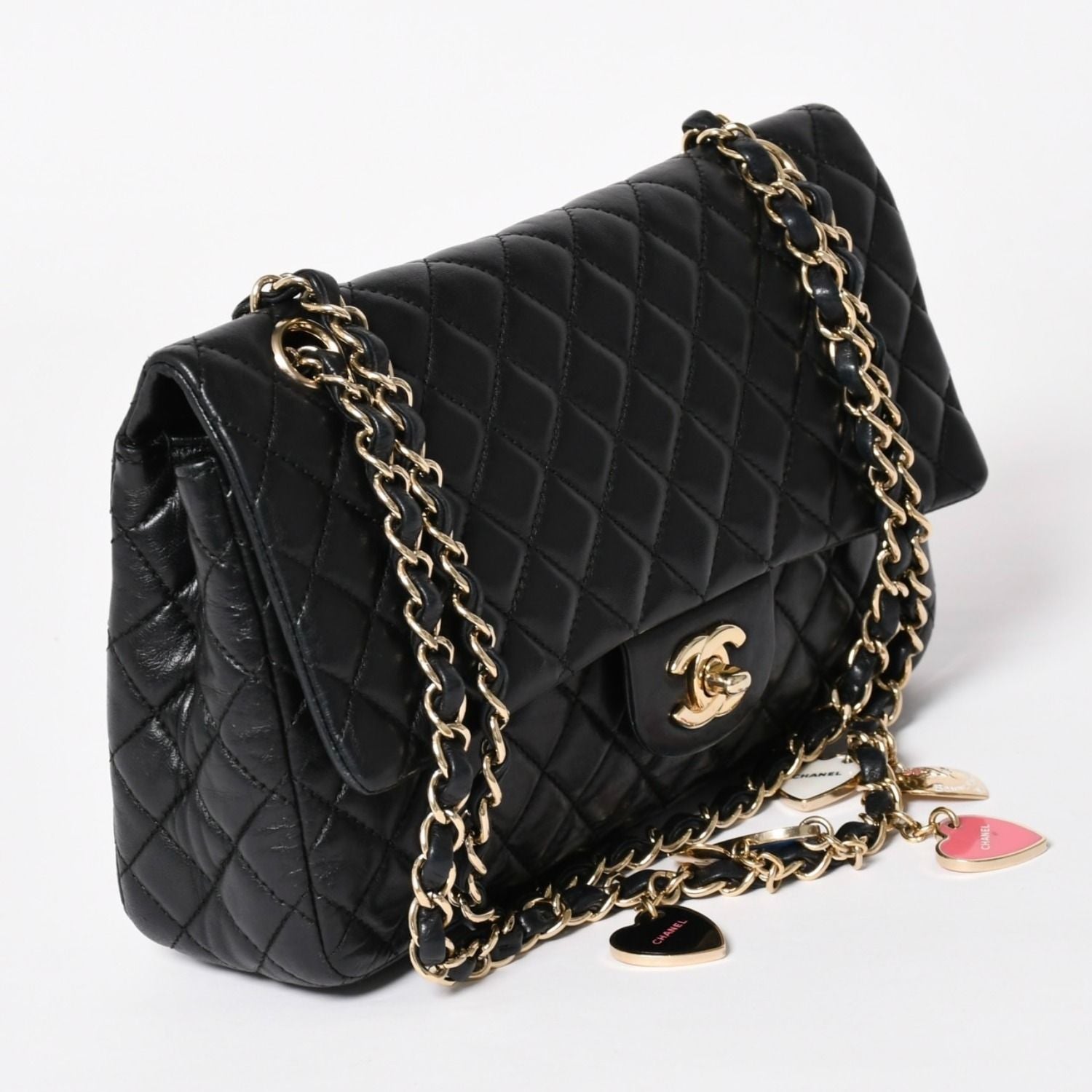 Chanel Quilted 25 Chain Shoulder Bag Valentine's Day Limited CC Logo Lambskin — view 3