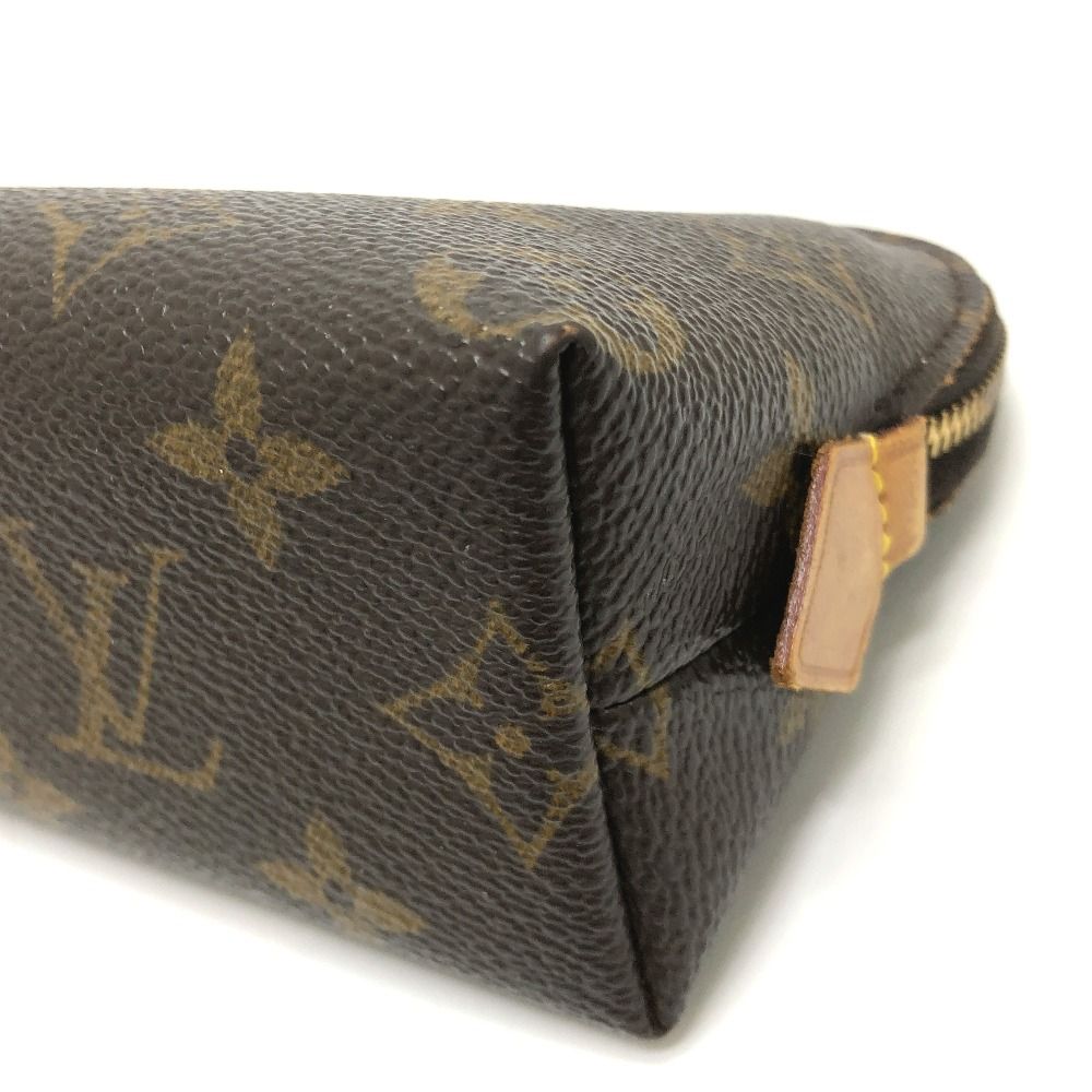 Louis Vuitton Makeup Pouch Pochette Cosmetic PM Monogram Canvas Brown — view 6