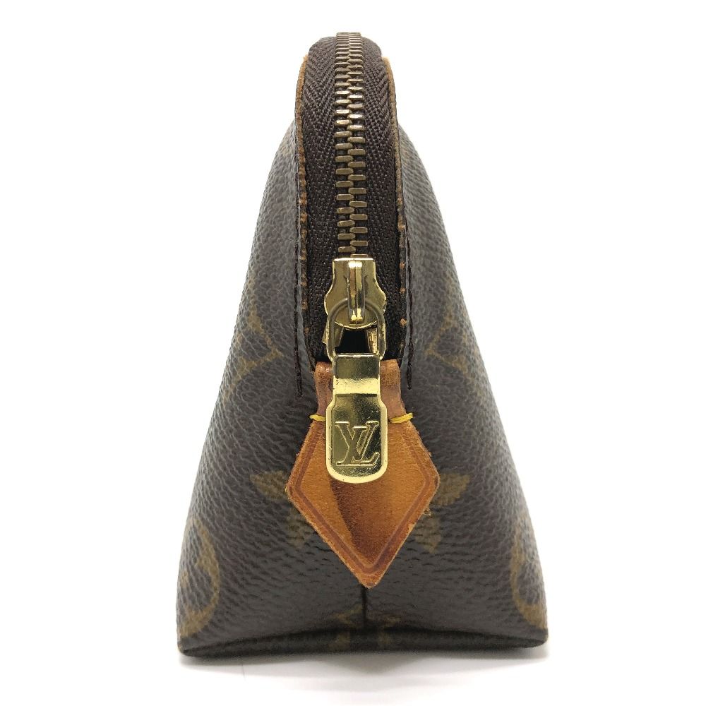 Louis Vuitton Makeup Pouch Pochette Cosmetic PM Monogram Canvas Brown — view 3