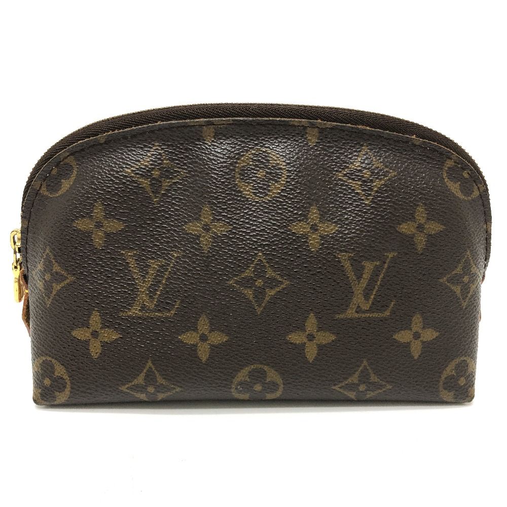 Louis Vuitton Makeup Pouch Pochette Cosmetic PM Monogram Canvas Brown