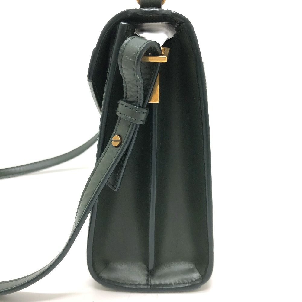 Saint Laurent Paris Handbag Cassandra Mini Top Handle Leather Suede Green — view 3