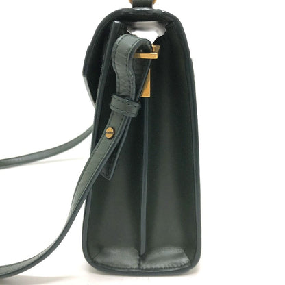 Saint Laurent Paris Handbag Cassandra Mini Top Handle Leather Suede Green — view 3