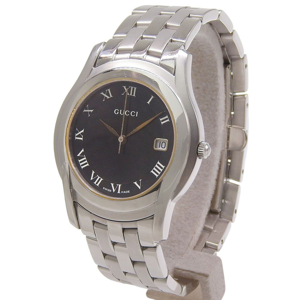 Gucci Class Stainless Steel Quartz Analog Display Black Dial Watch — view 2