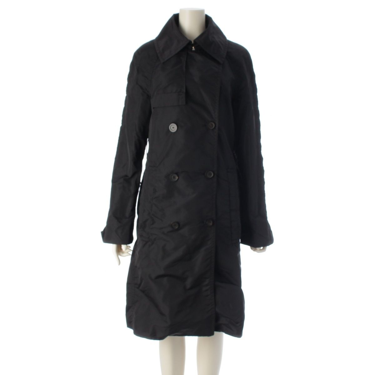 Gucci Nylon Era Double Breasted Coat Black 40
