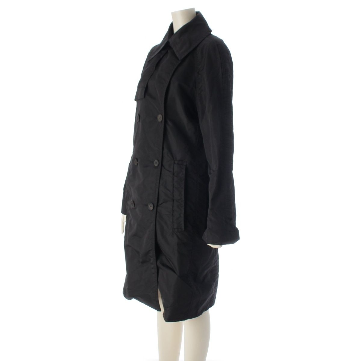 Gucci Nylon Era Double Breasted Coat Black 40 — view 2